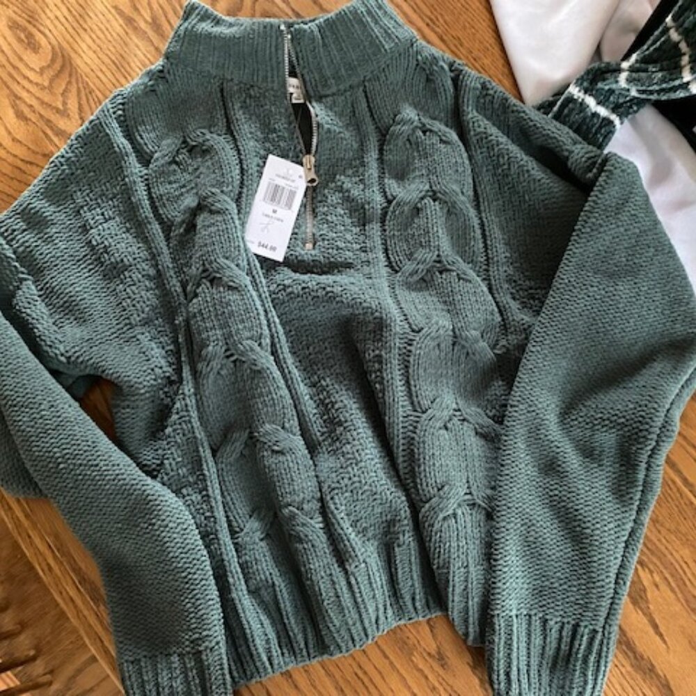 NEW with tags Hooked Up brand sage green sweater